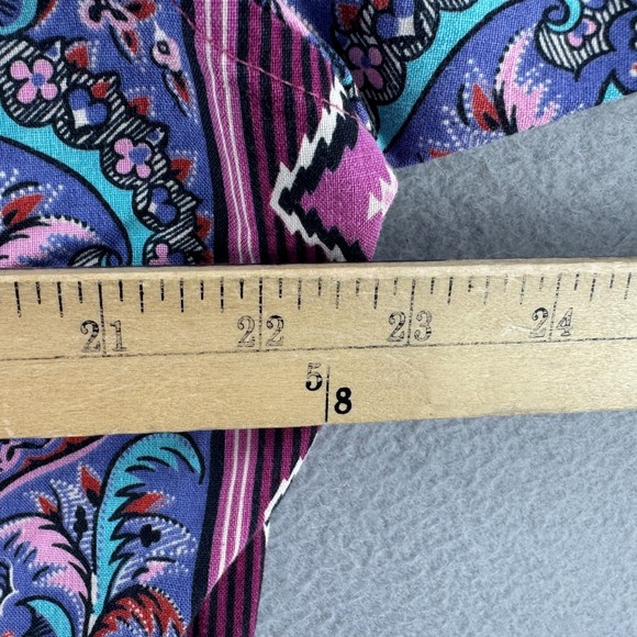 Vintage Wrangler Shirt Mens 16.5 AZTEC PAISLEY Wester Button Rodeo Made in USA - Picture 7 of 10